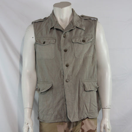 Military Surplus Denim Gilet Sleevless Jacket Grey Genuine Army Kit 38" C (4313)
