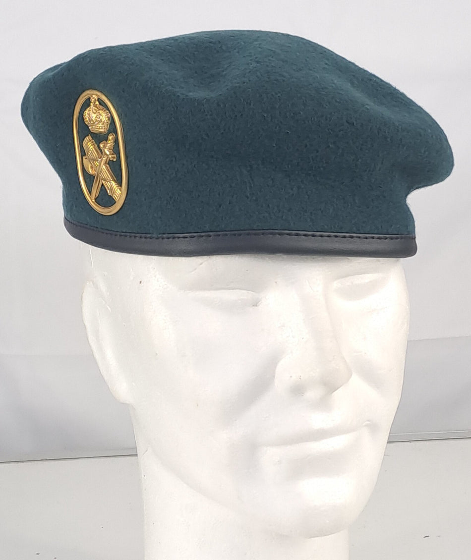 New Genuine Surplus Spanish Police Beret Bottle green Badged insignia