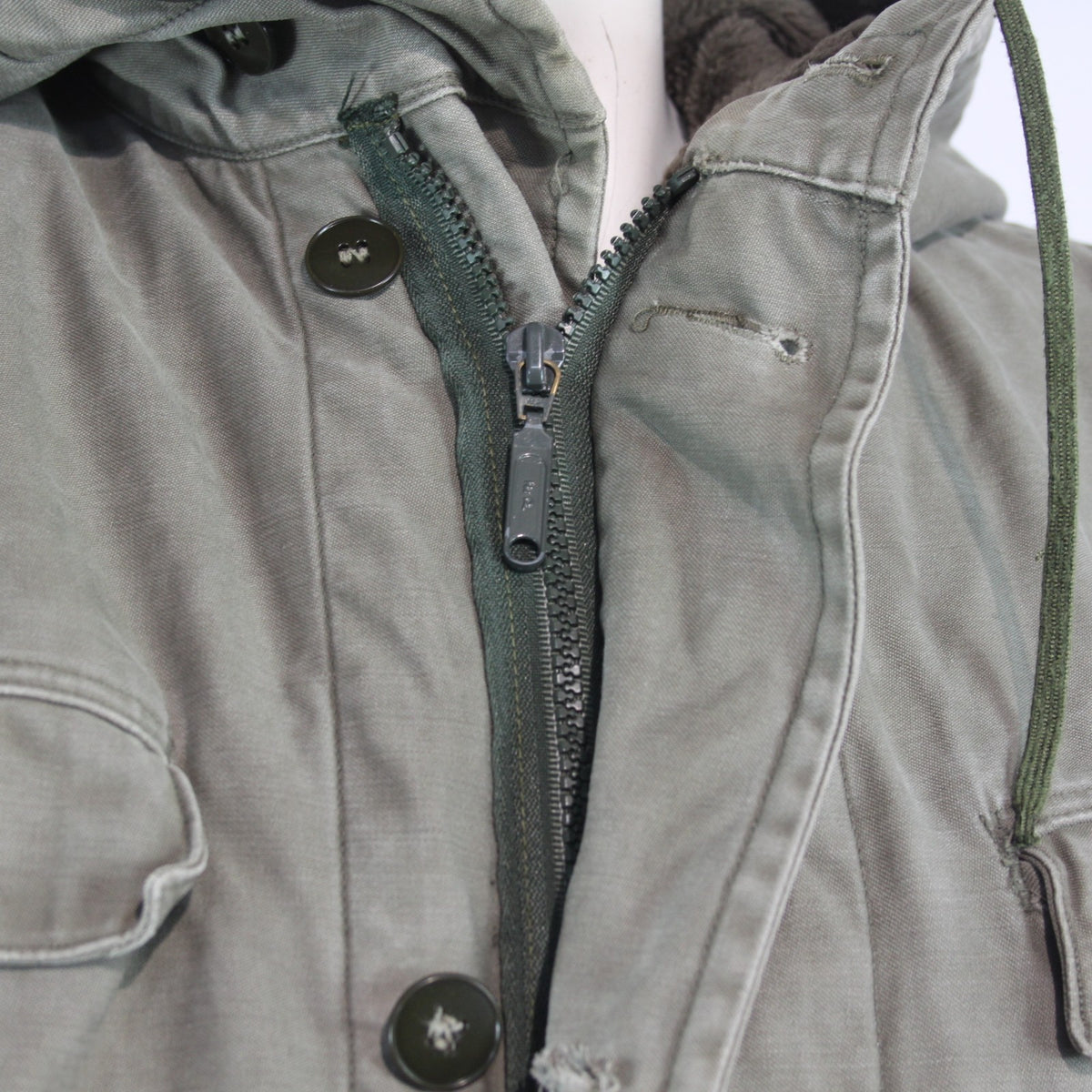German Army Olive Parka Genuine Surplus Winter Coat Lined Long 42-44" (3795)