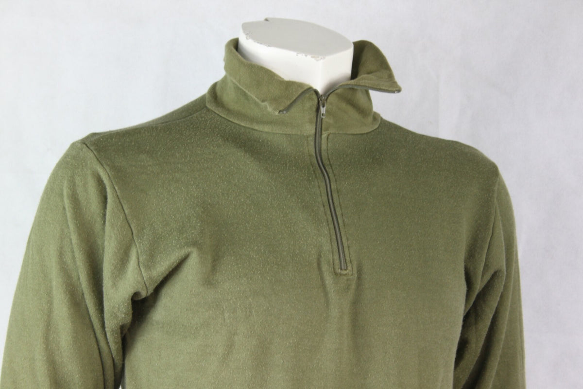 Genuine Surplus Dutch Army Thermal Zip Neck Top Norwegian style Olive G1