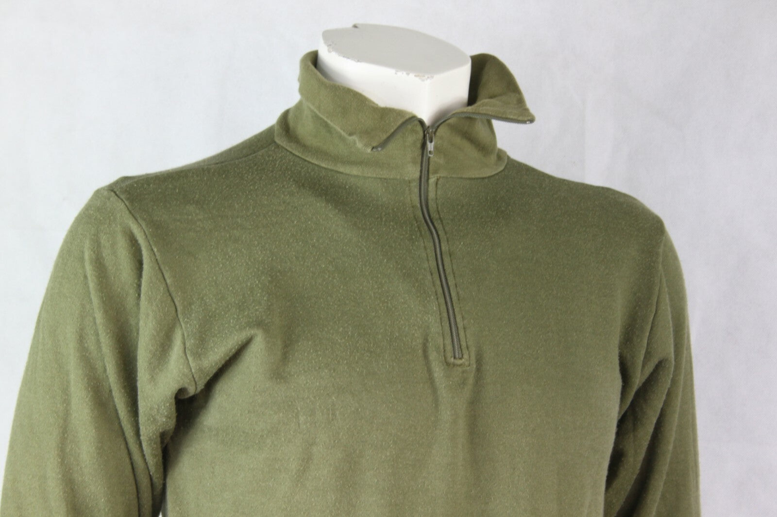 Genuine Surplus Dutch Army Thermal Zip Neck Top Norwegian style Olive G1