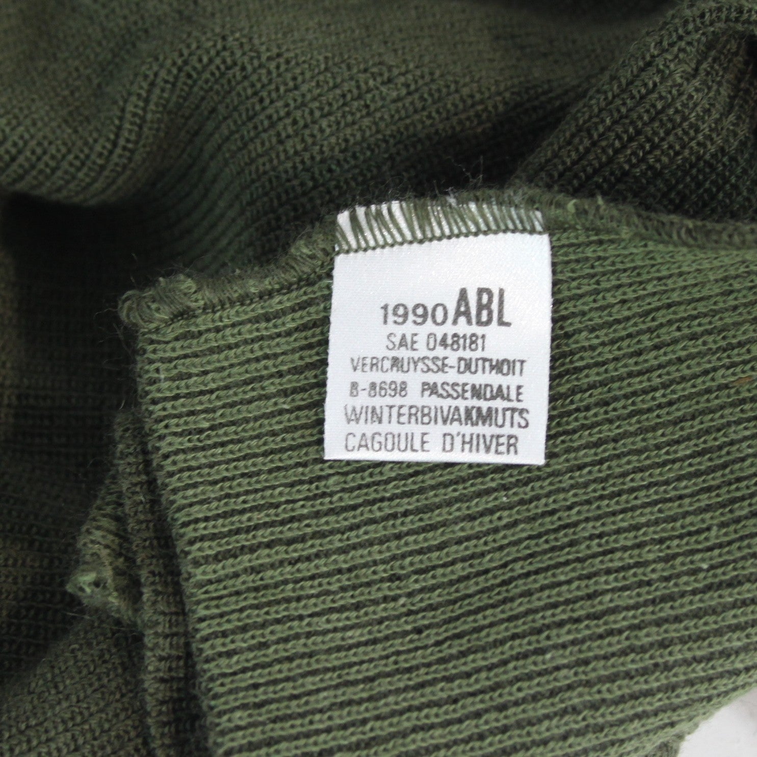 Genuine Surplus Dutch Military Winter Balaclava Wool Mix Olive (4201)