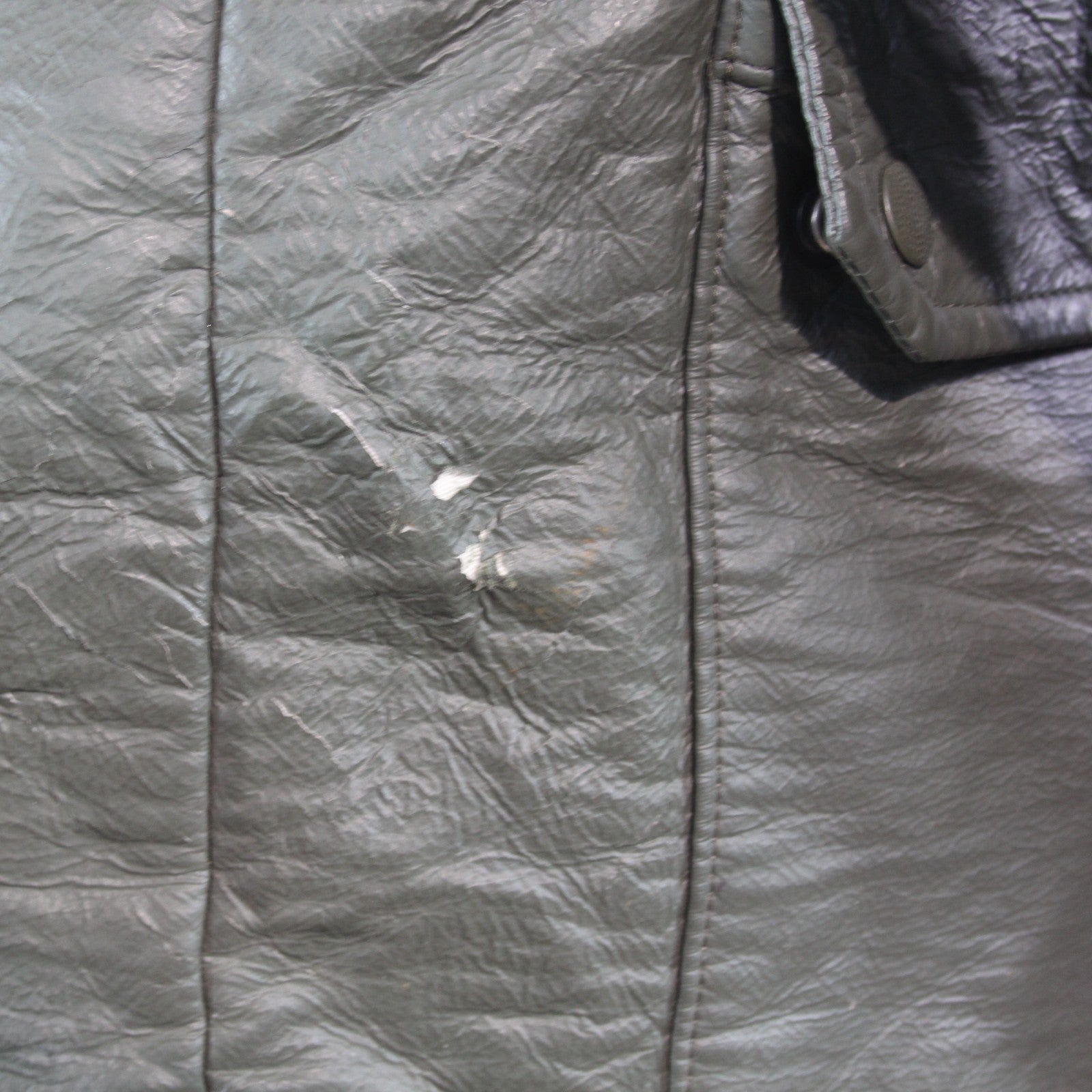 Genuine Surplus French Military Leather Style Cold Weather jacket Olive (3792)