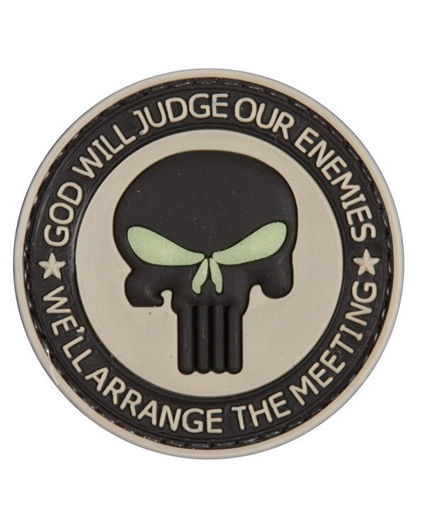 KT God Will Judge Our Enemies PVC Rubber Morale Patch tactical hook 3D Army Airs