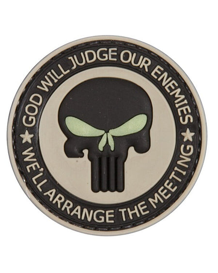 KT God Will Judge Our Enemies PVC Rubber Morale Patch tactical hook 3D Army Airs