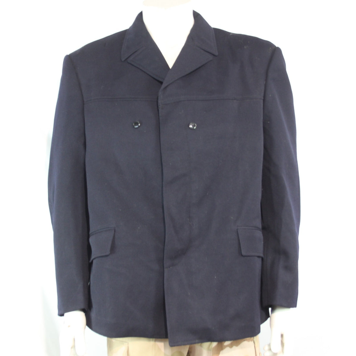 French Wool Mix Military Coat Jacket Pea/Deck Coat Genuine 38-40" (3646)