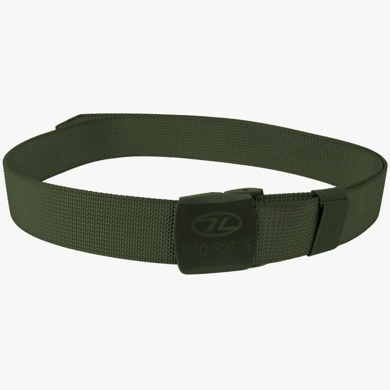 Highlander Operations Belt Nylon Webbing Belt NonMetallic Low Profile Olive Blac