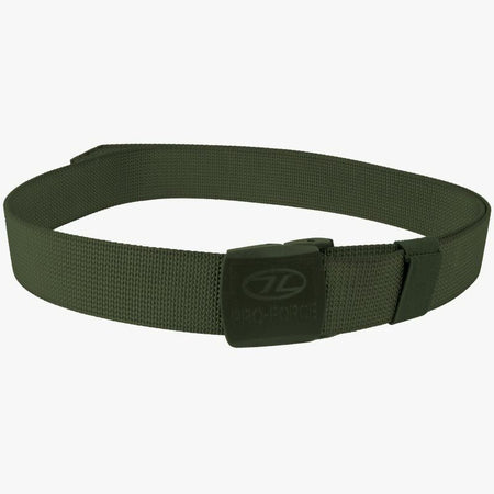 Highlander Operations Belt Nylon Webbing Belt NonMetallic Low Profile Olive Blac