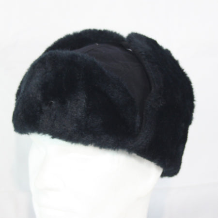 Czech Army Winter Hat Ushanka Faux Fur Blue Thermal Size 57cm  (3939)