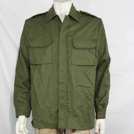 Genuine Surplus Spanish Army Wool/Cotton Mix Shirt Olive 38-40" (3349)
