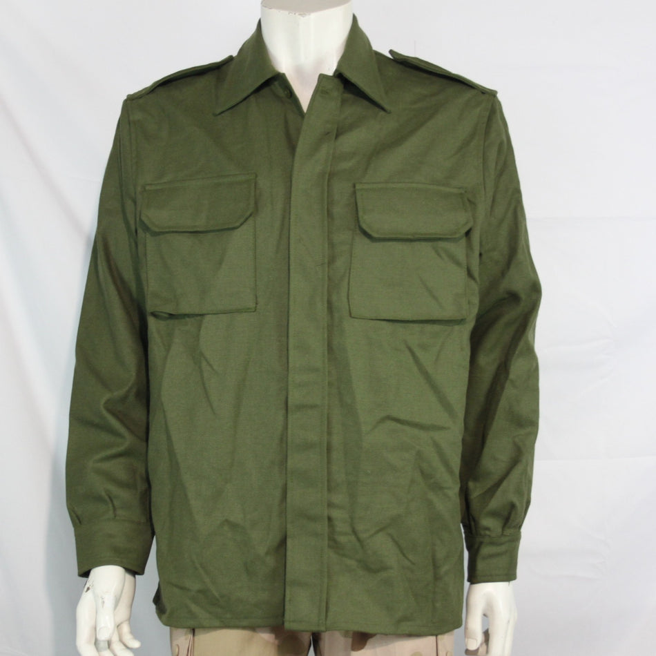 Genuine Surplus Spanish Army Wool/Cotton Mix Shirt Olive 38-40" (3349)