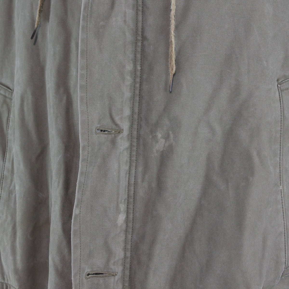 Vintage German Army Olive Parka Genuine Surplus Winter Coat Lined 44-46" (3810)