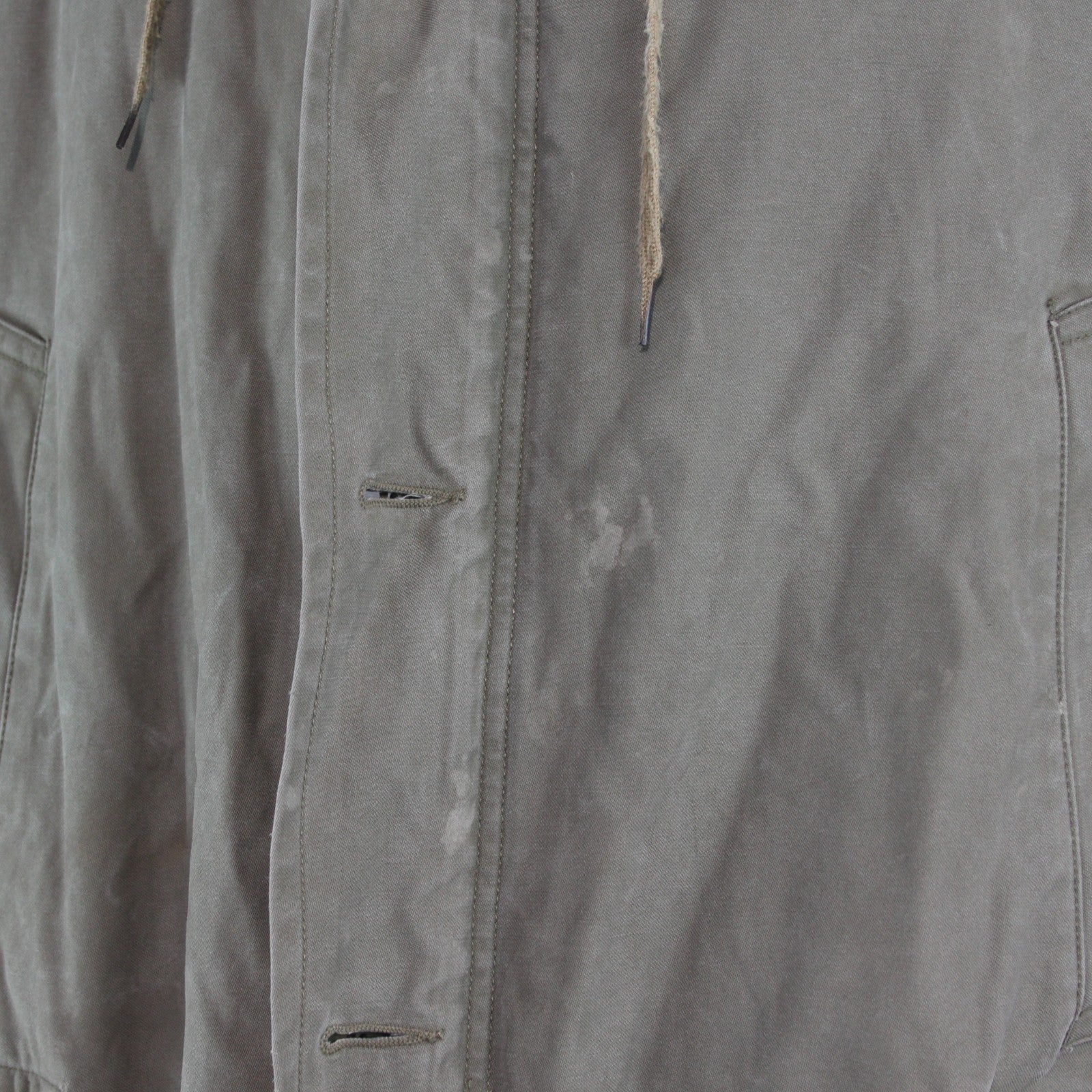 Vintage German Army Olive Parka Genuine Surplus Winter Coat Lined 44-46" (3810)