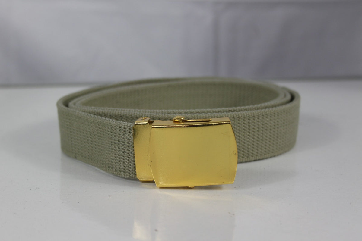 Used Genuine Surplus French Army Belt 30mm Wide Army Military Metal Buckle Sand