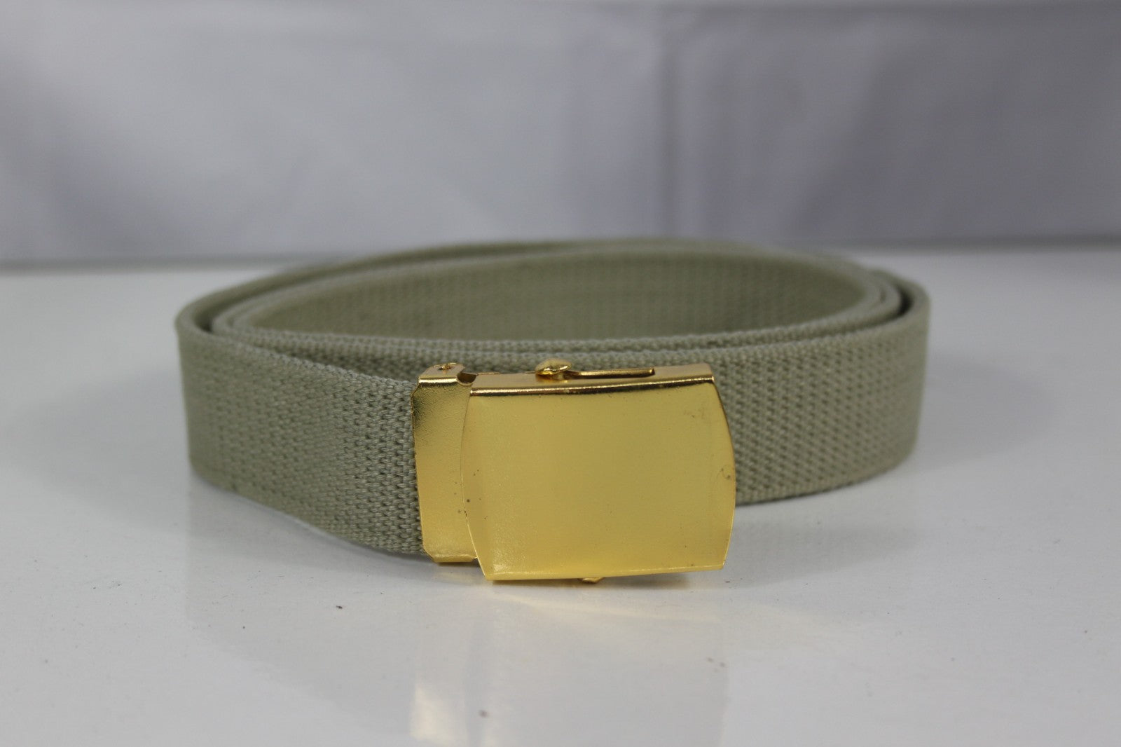 Used Genuine Surplus French Army Belt 30mm Wide Army Military Metal Buckle Sand