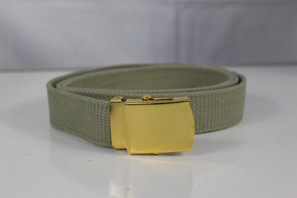 Used Genuine Surplus French Army Belt 30mm Wide Army Military Metal Buckle Sand