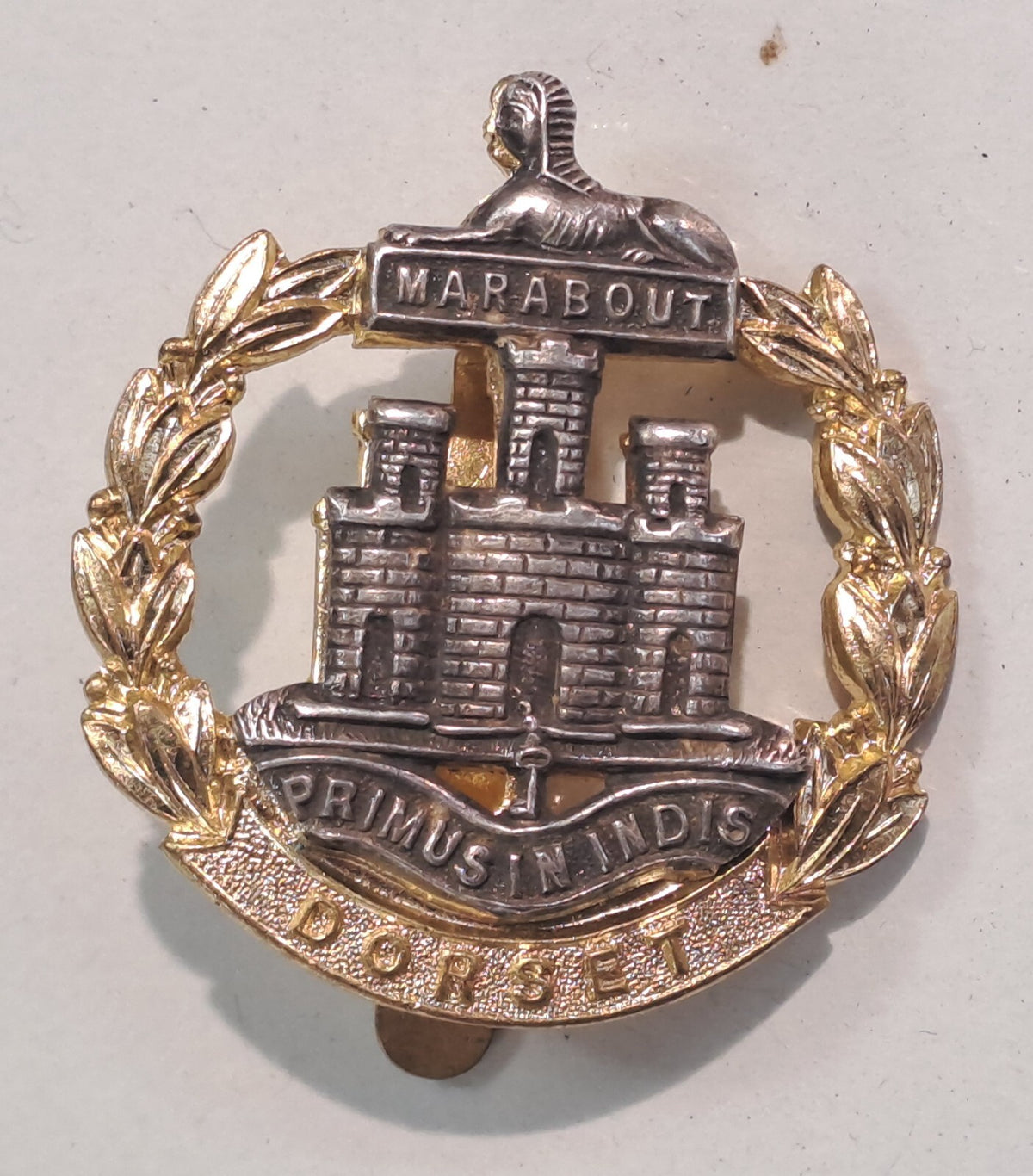 Genuine Surplus British Army Military Cap Badge Metal Dorset Regiment 2622