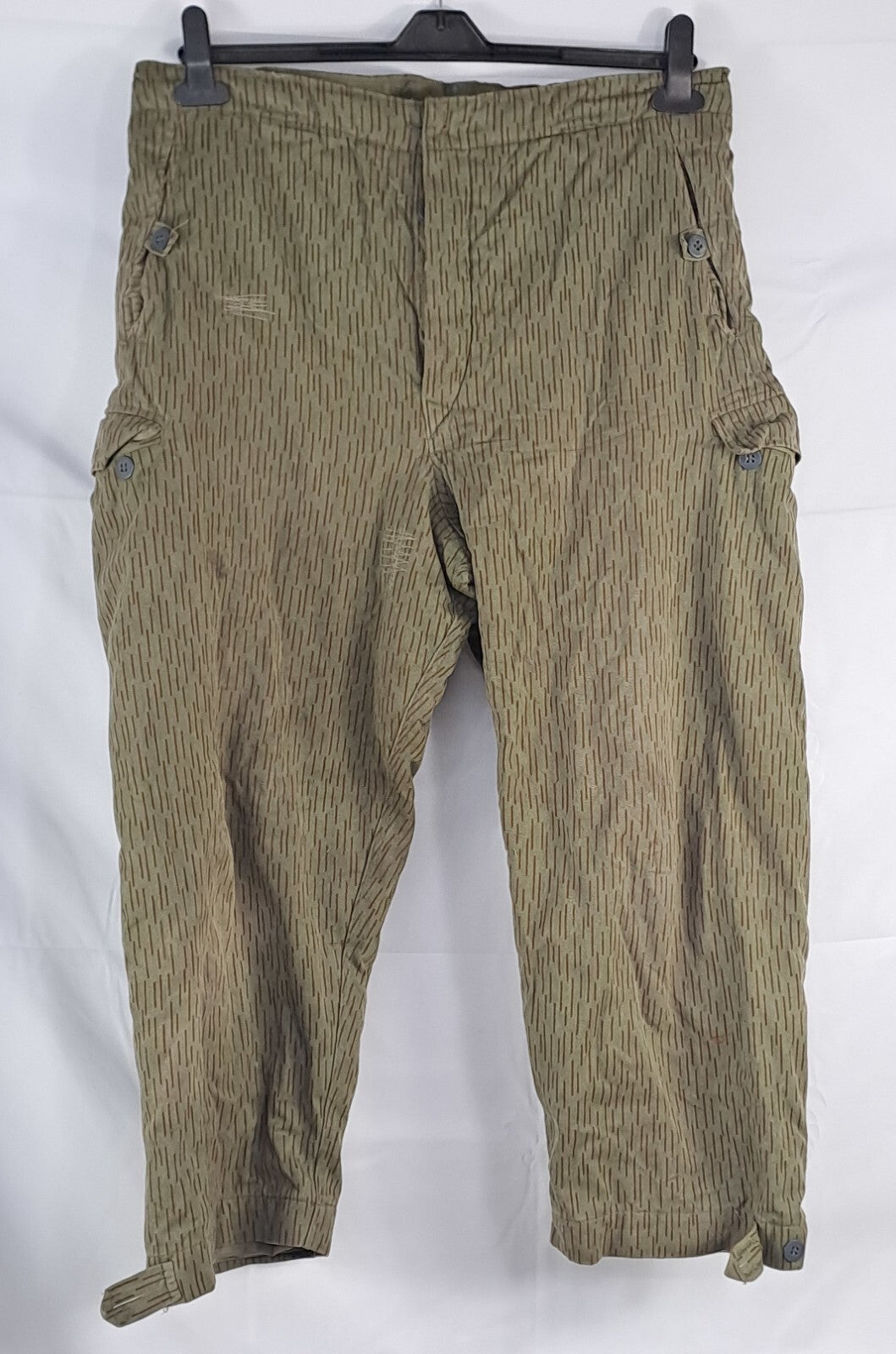 Genuine Surplus East German Army Vintage Rain Drop Camo Padded Winter Trousers