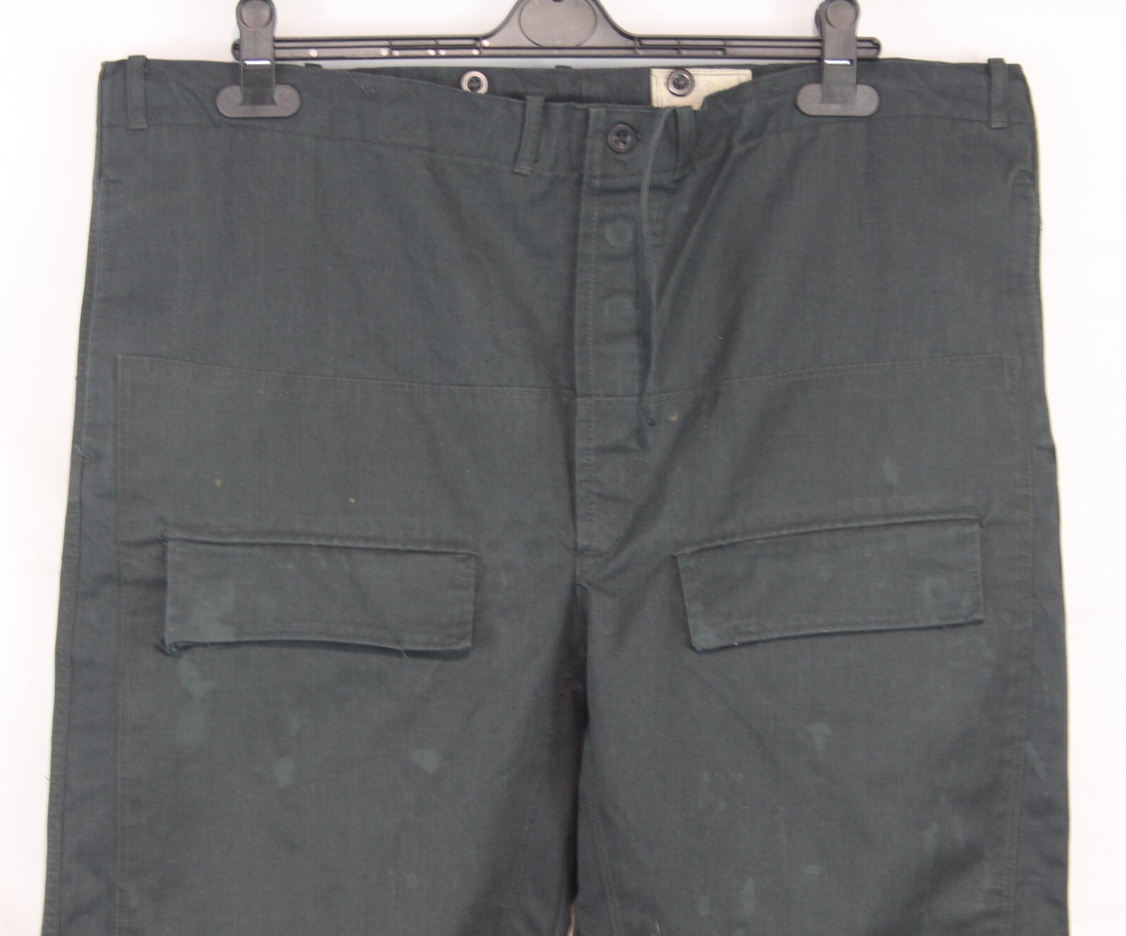 Genuine Surplus French / Belgian Vintage Canvas Trousers Stiff Navy 44" (1533)