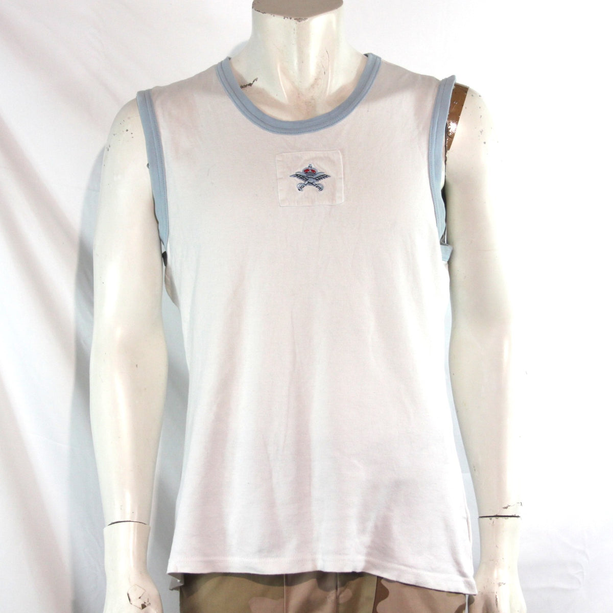 Genuine Surplus British Royal Air Force PT Vest Singlet T-Shirt Sleeveles (4270)