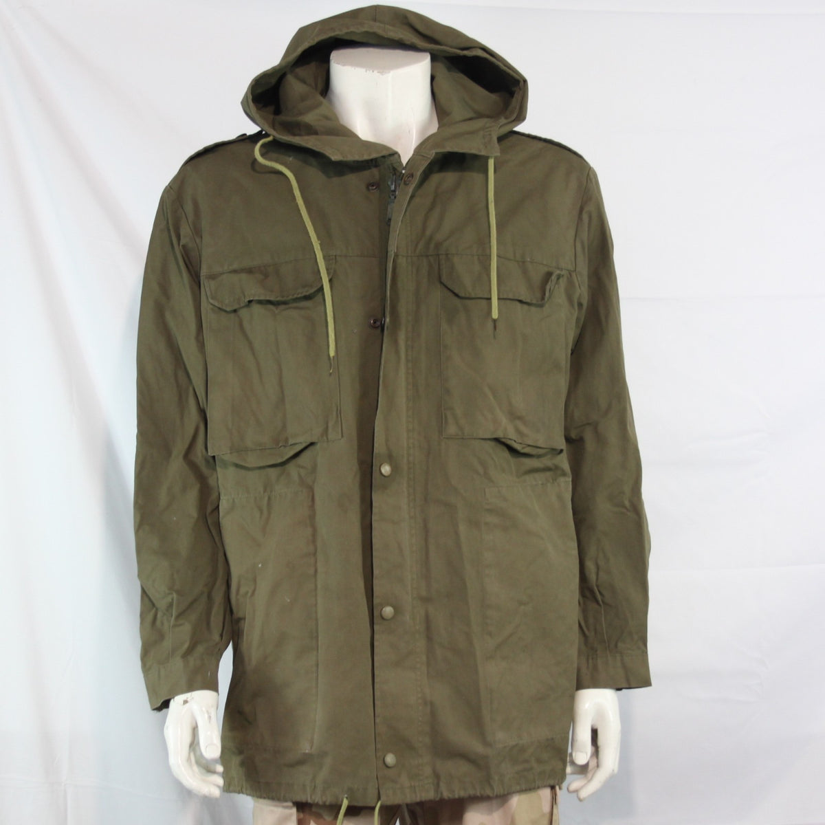 Vintage German Army Windproof Parka Genuine Surplus Water Resistant Olive (3621