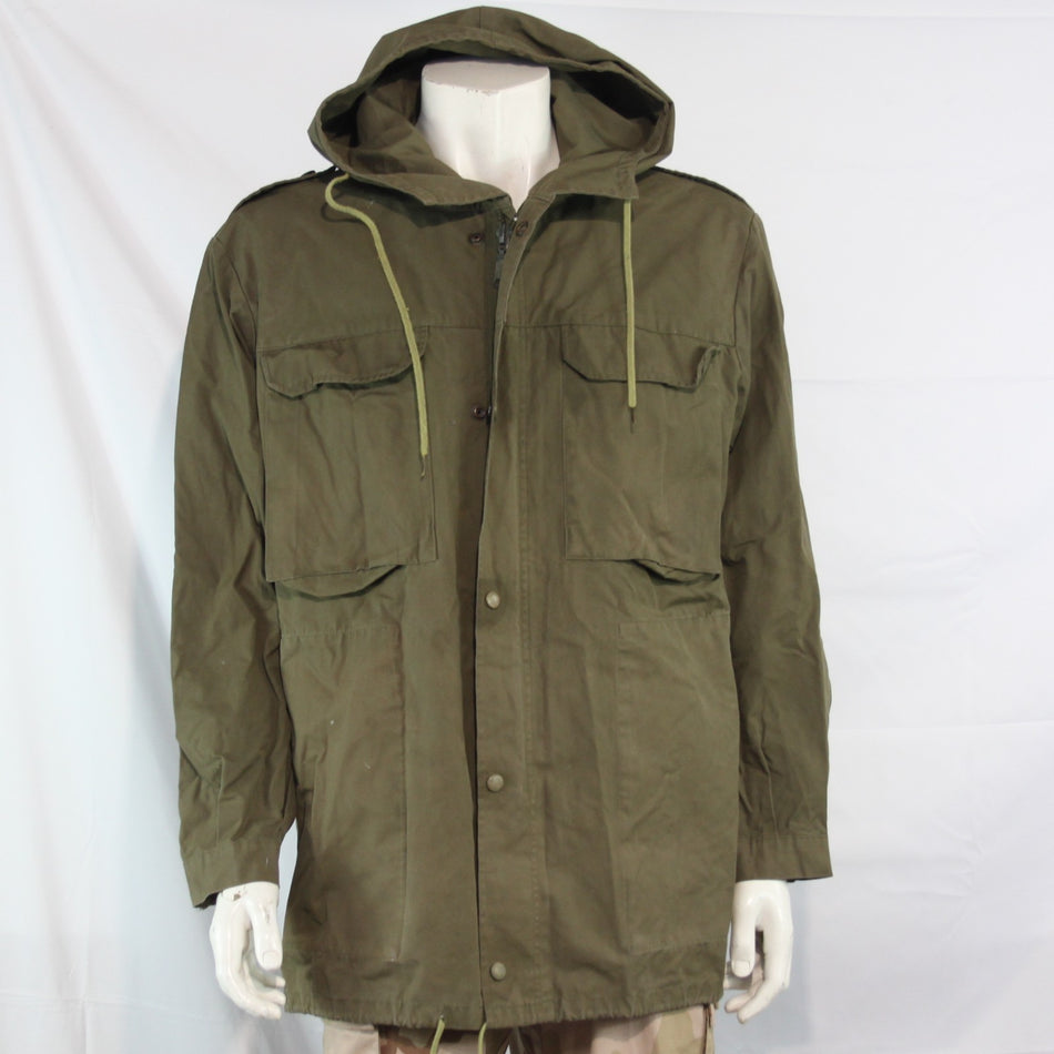 Vintage German Army Windproof Parka Genuine Surplus Water Resistant Olive (3621