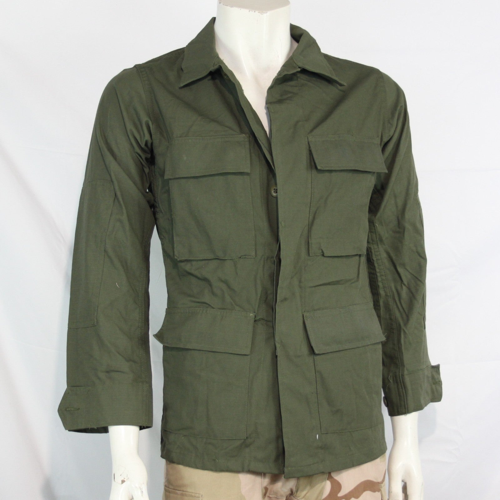 Truspec Lightweight Ripstop green BDU Army Style Shirt XS 33" Chest (3348)