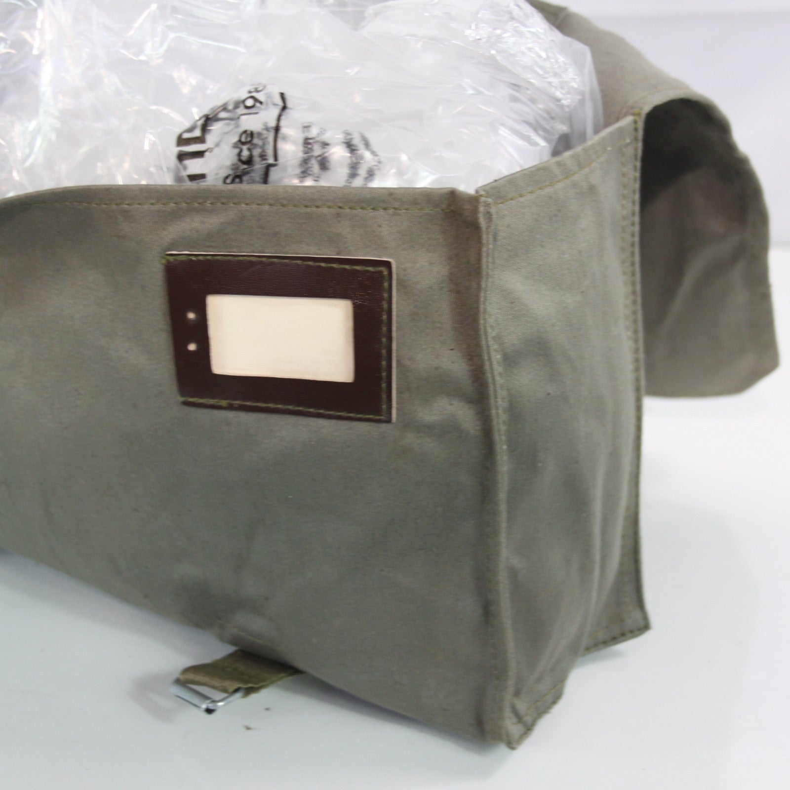 Genuine Surplus East European Vintage Army Side Bag Canvas Khaki Olive  (3412)