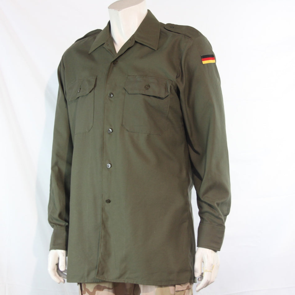 Genuine Surplus German Army Long Sleeve Moleskin Shirt Badged (4264A)