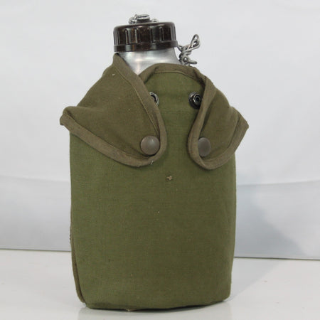 Genuine Surplus French Water Bottle Aluminium Metal Screw Top & Cover