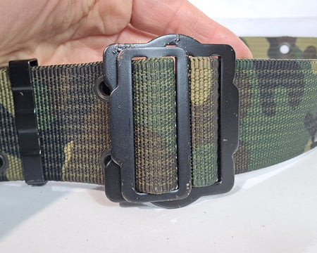 Genuine Surplus Spanish Army Belt 59mm Width Webbing Belt Camo28-38" (1582)