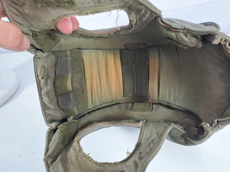 Genuine Surplus French Army Tank Helmet Padded Leather Flexible (1739)