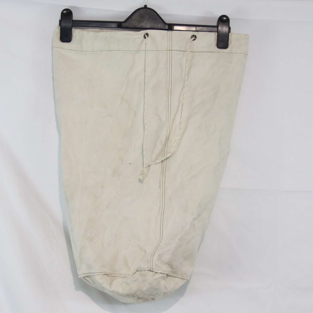 Vintage French Army Canvas Ballast Bag White Genuine Surplus (4388)