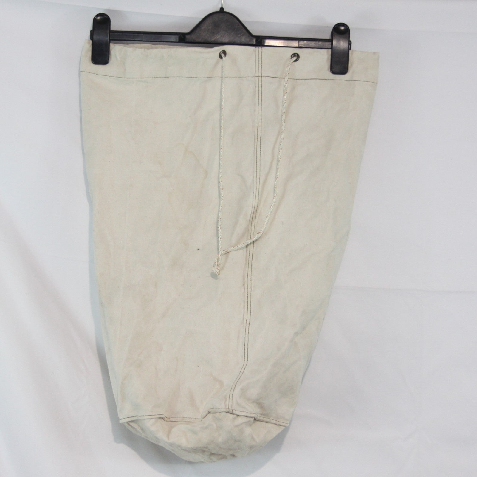 Vintage French Army Canvas Ballast Bag White Genuine Surplus (4388)