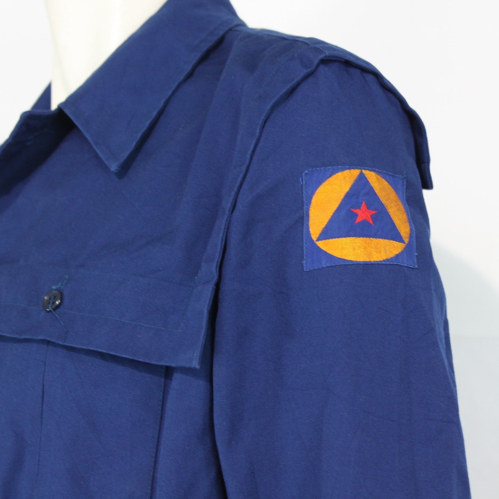 Genuine Surplus Serbian Civil Defence Military Jacket Blue Medium 40-42" (3449)