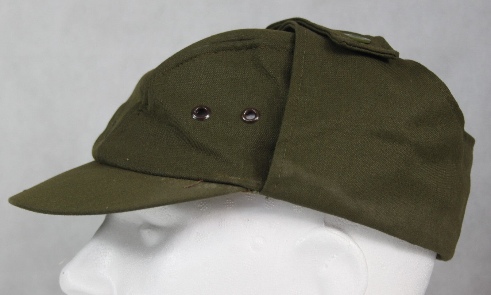 Genuine Surplus Vintage Czech Ex Army Field Hat Peak Cap Green SMALL