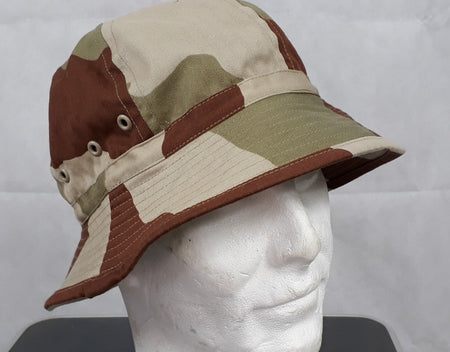 Genuine Surplus French Desert Boonie Sun Hat Wide Brim Polycotton Camo NEW