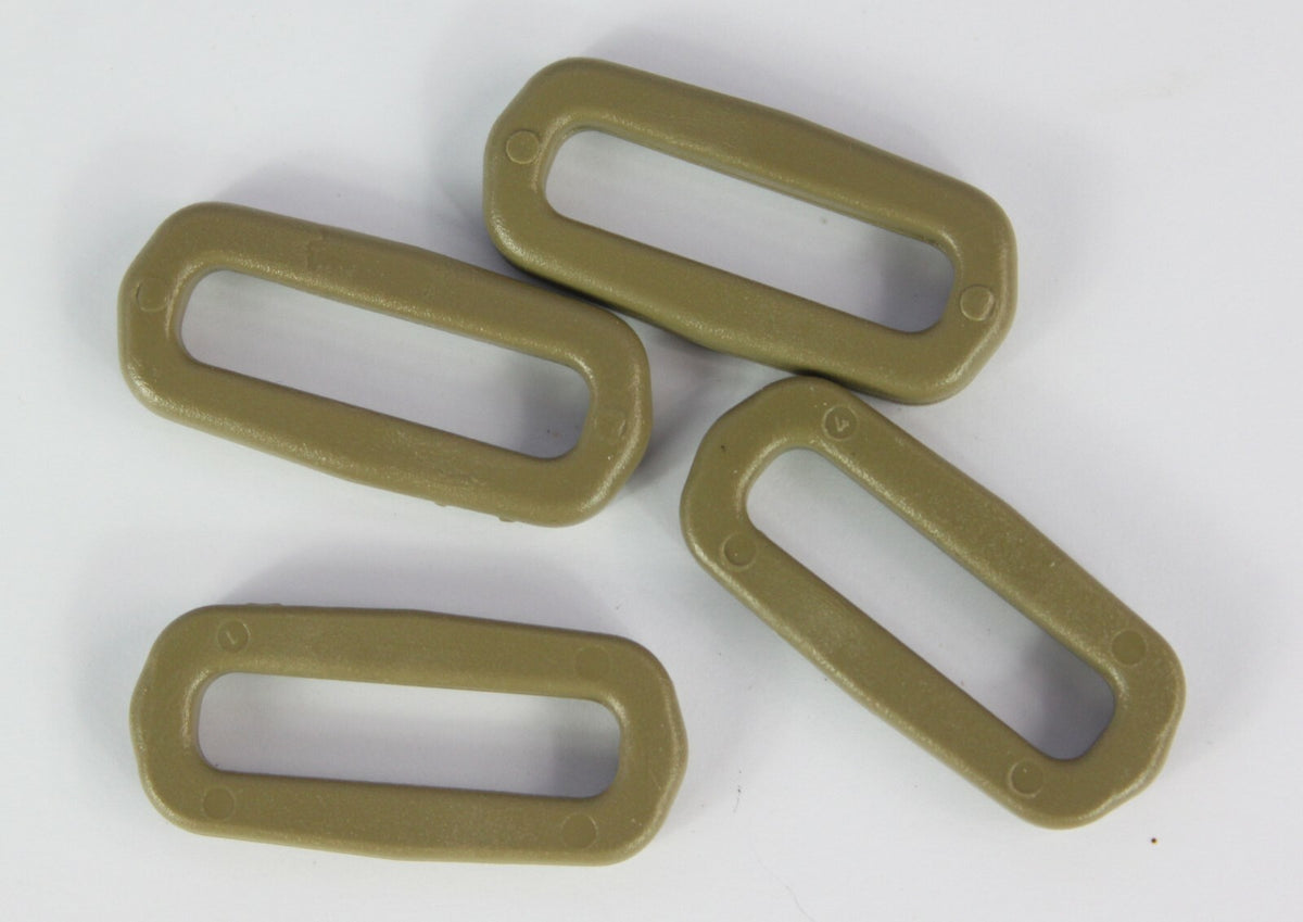 Square Ring Buckles Black Tan Plastic Loop Rucksacks Replacement All Sizes