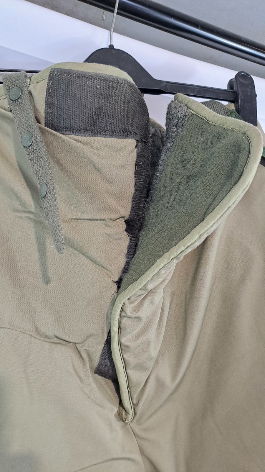 Genuine Surplus French Army Fur Lined Winter trousers Thermal Olive Green (2780)