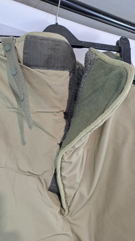 Genuine Surplus French Army Fur Lined Winter trousers Thermal Olive Green (2780)