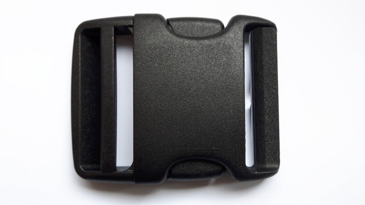 ED Highlander Quick Release Buckle 35mm Black Plastic Pair Full Ends ACC011
