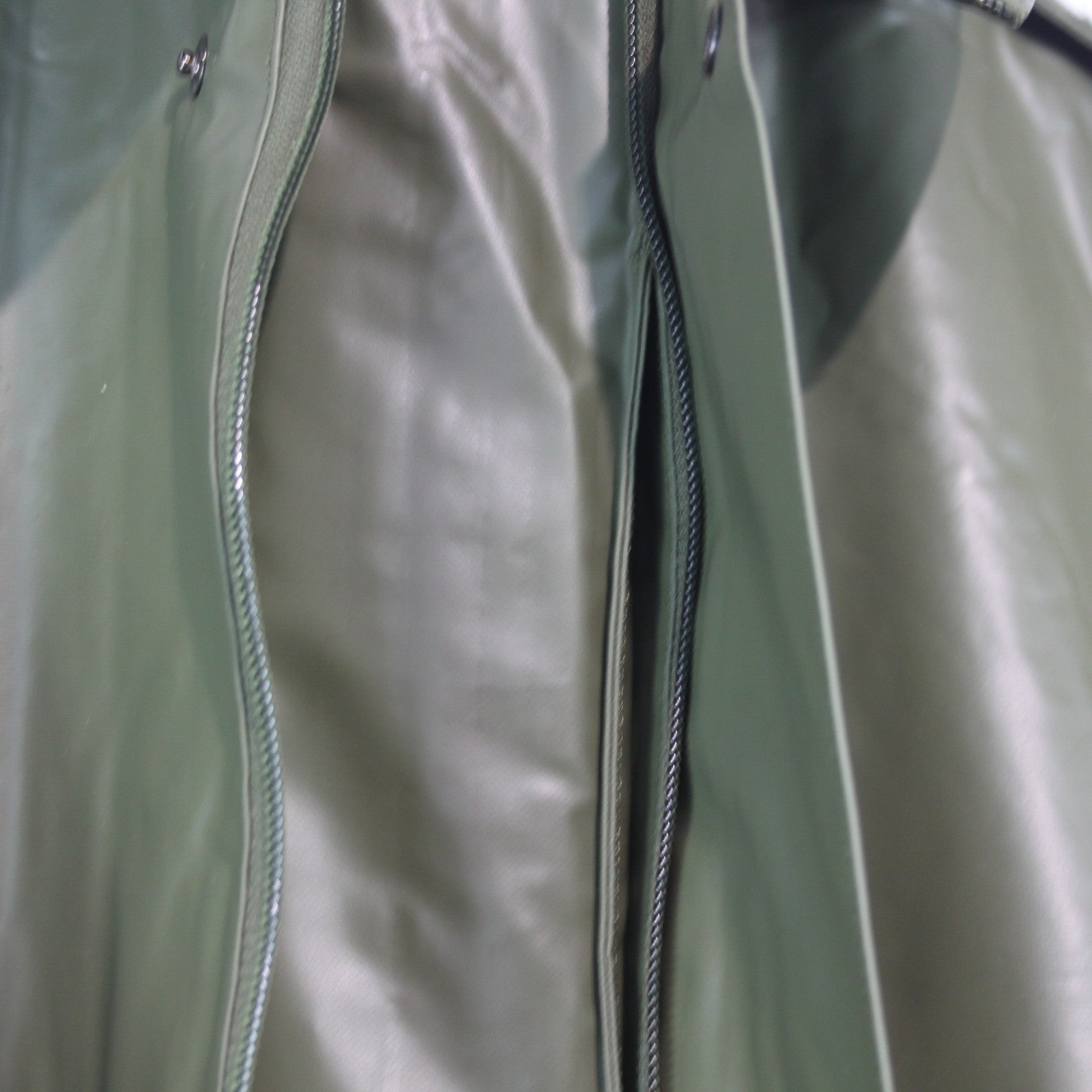 Waterproof Jacket Trouser Set PVC Coated Olive French Army Genuine Surplus(3952)