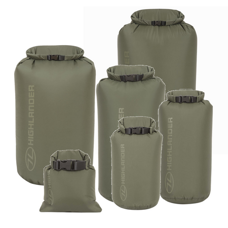 Highlander Waterproof Drysack Dry Bag Pouch Bag Lightweight Ranger Green V2