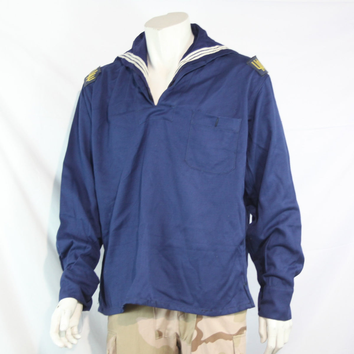 Vintage Cold War Bulgarian Sailors Middy Top Shirt Genuine Surplus 40-42"  (4159