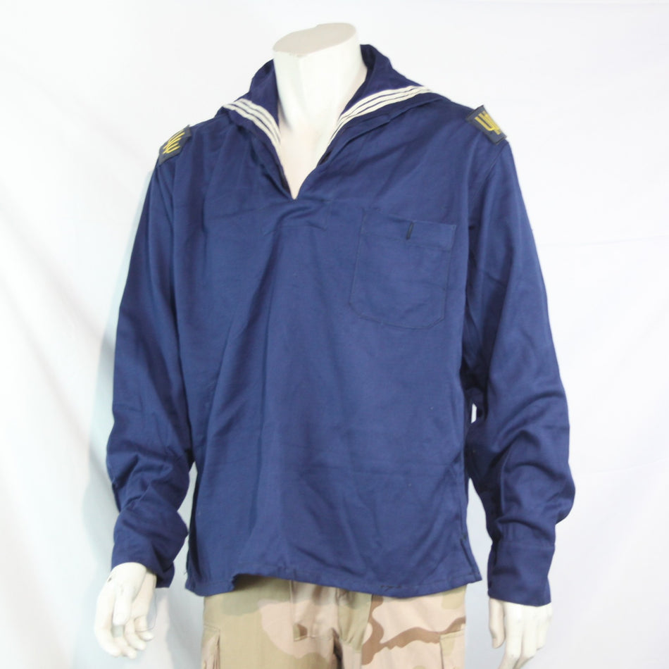 Vintage Cold War Bulgarian Sailors Middy Top Shirt Genuine Surplus 40-42"  (4159
