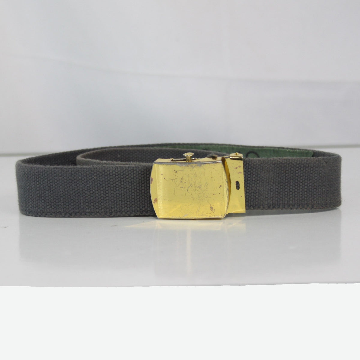 Genuine Surplus RAF Belt 30mm Gold buckle Blue Grey Webbing  (4081)
