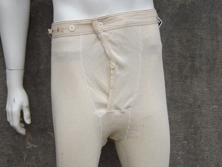Genuine Vintage Swedish Army Long Johns Thermal Leggings Cream (2759)