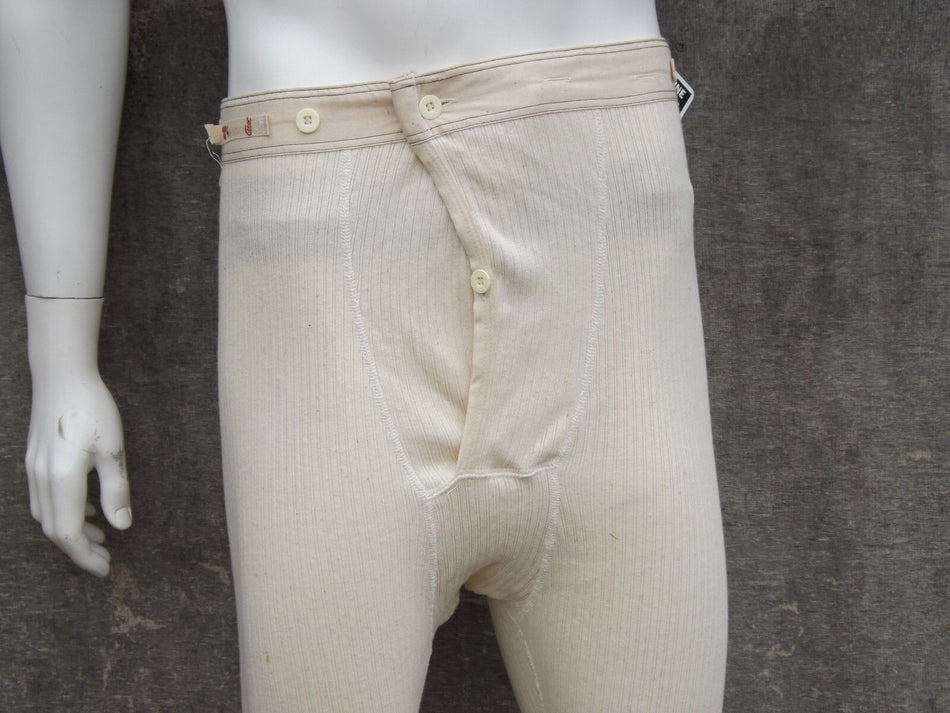 Genuine Vintage Swedish Army Long Johns Thermal Leggings Cream (2759)