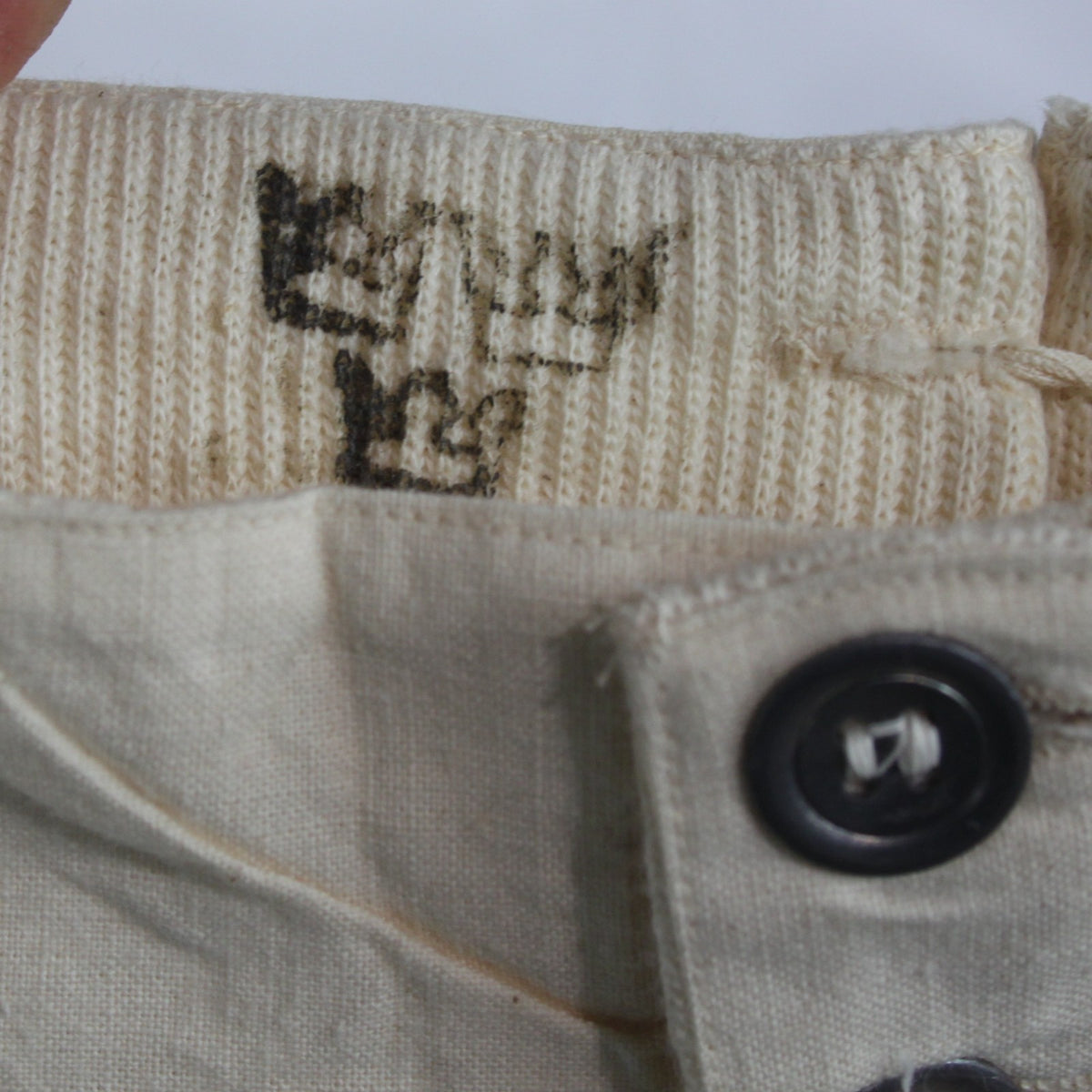 Swedish Army Vintage White Lace Up Long Johns Genuine Surplus Thermal 34" (3831)