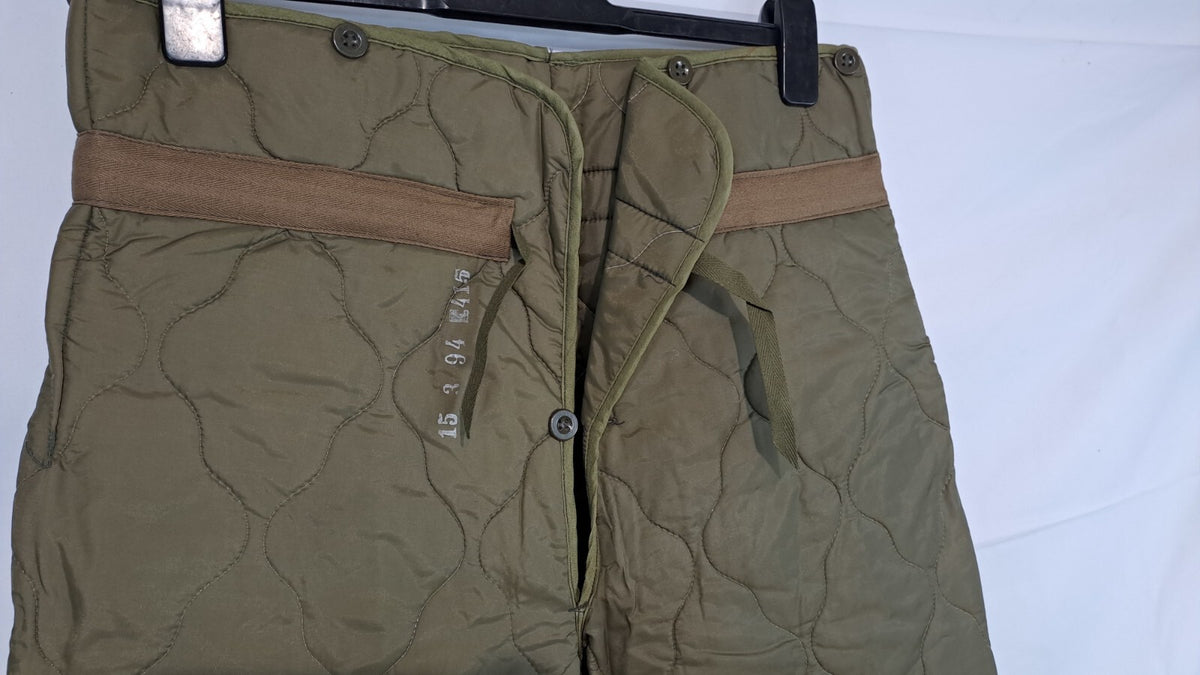 Genuine Surplus Czech Army Quilted Over-Trouser Liners Padded Thermal (3002)